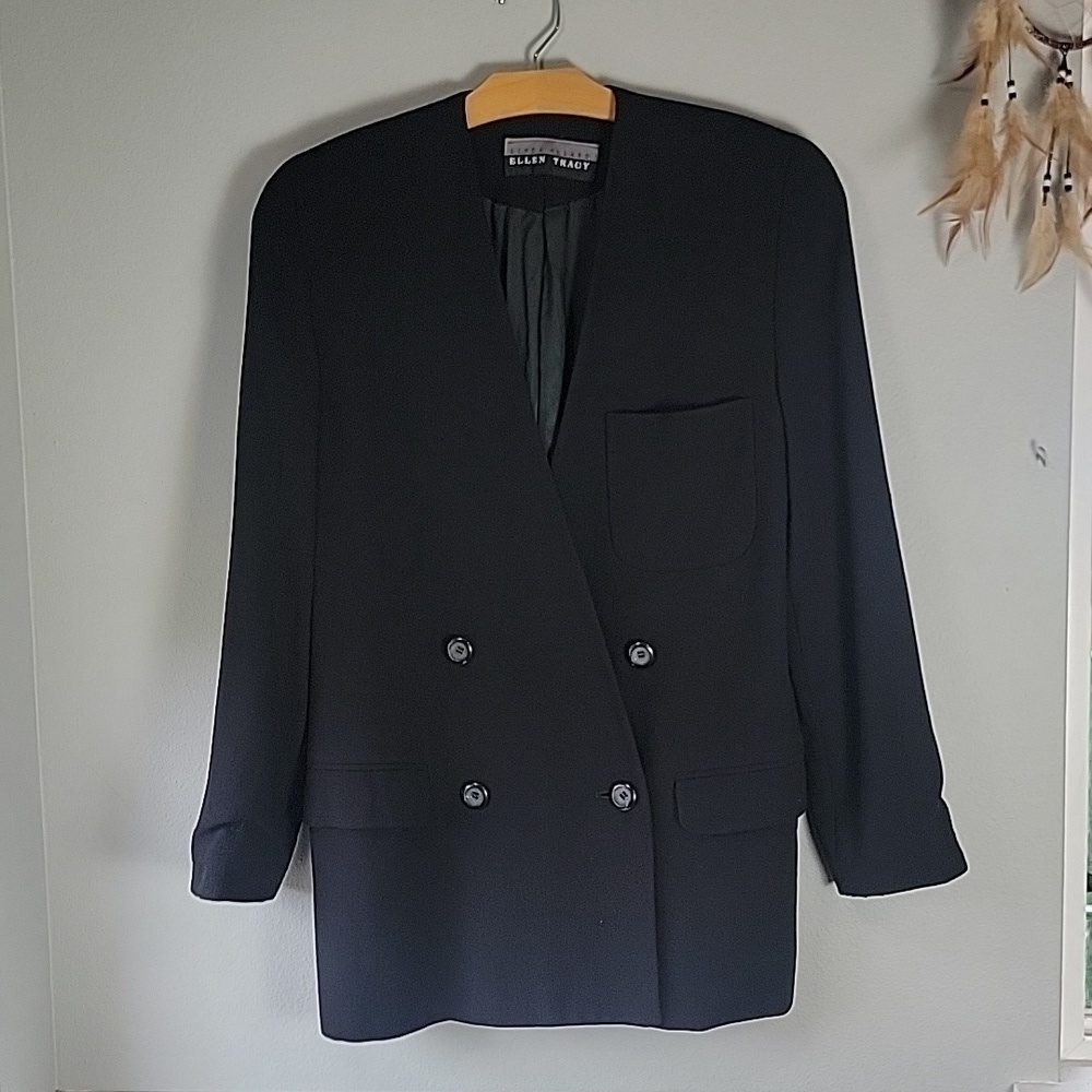 Vintage Linda Allard for Ellen Tracy padded shoulder blazer